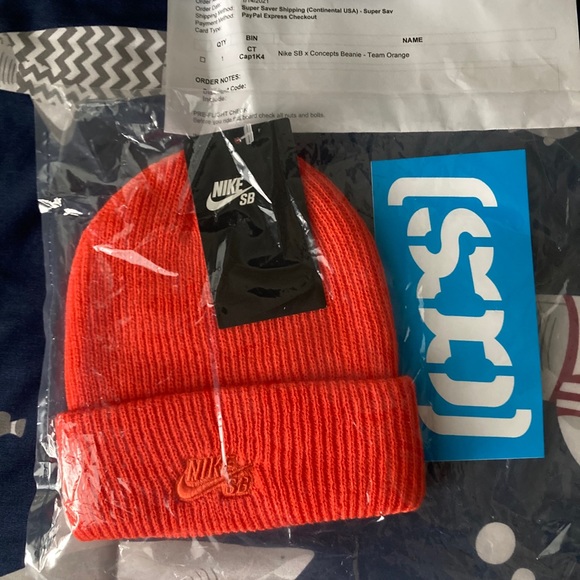 NWT 2020 NIKE SB x CONCEPTS TURDUNKEN MALLARD BEANIE TEAM ORANGE ONE SIZE - Picture 4 of 4